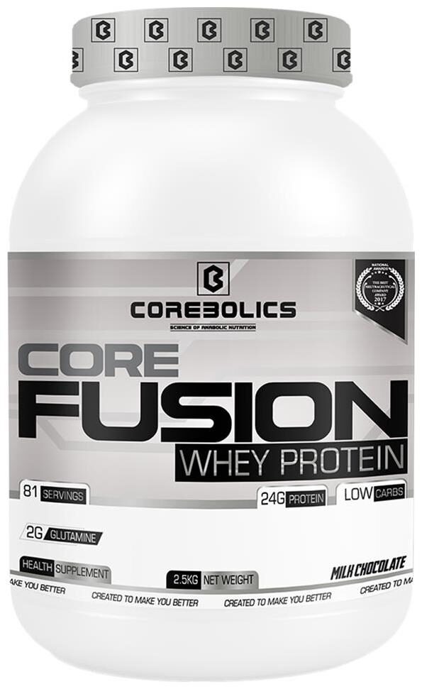 

Corebolics Core Fusion Pure Whey Protein 2 5kg Milk Chocolate