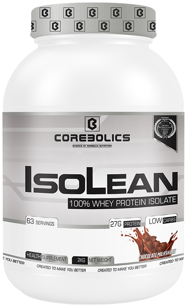 

Corebolics Isolean 100 Whey Isolate Protein 2kg (Chocolate Milkshake)