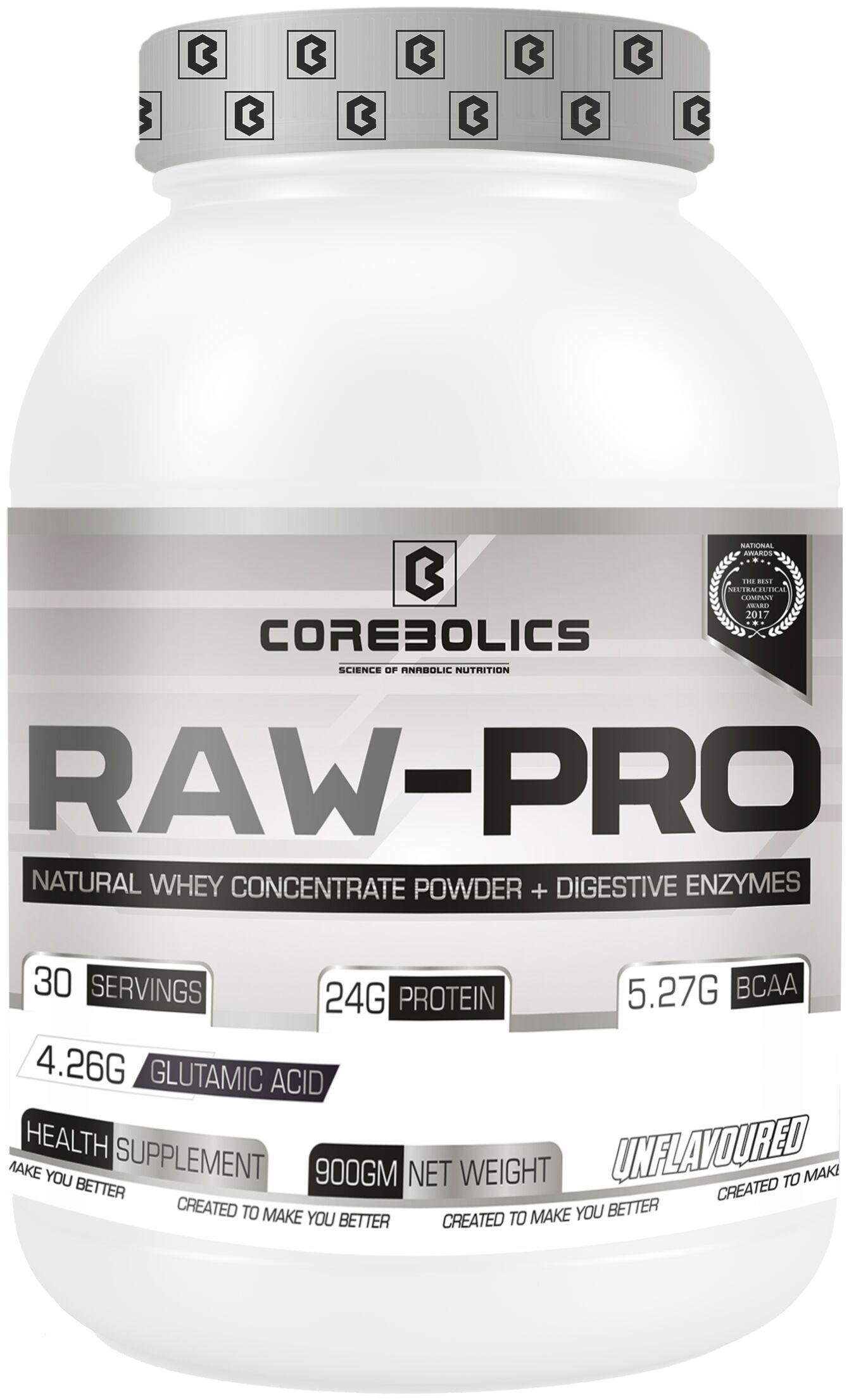 

Corebolics New Raw-Pro 900g Natural Whey Concentrate Protein