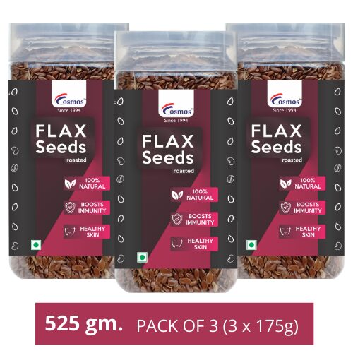 

Cosmos Flax Seeds (Alsi) Roasted 175g (Pack of 3)