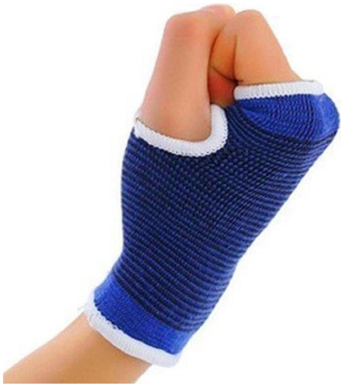 

Crispy One Pair Of Elastic Palm Support Gaurd Pain Relief for Gym and Physical Activities (Blue)