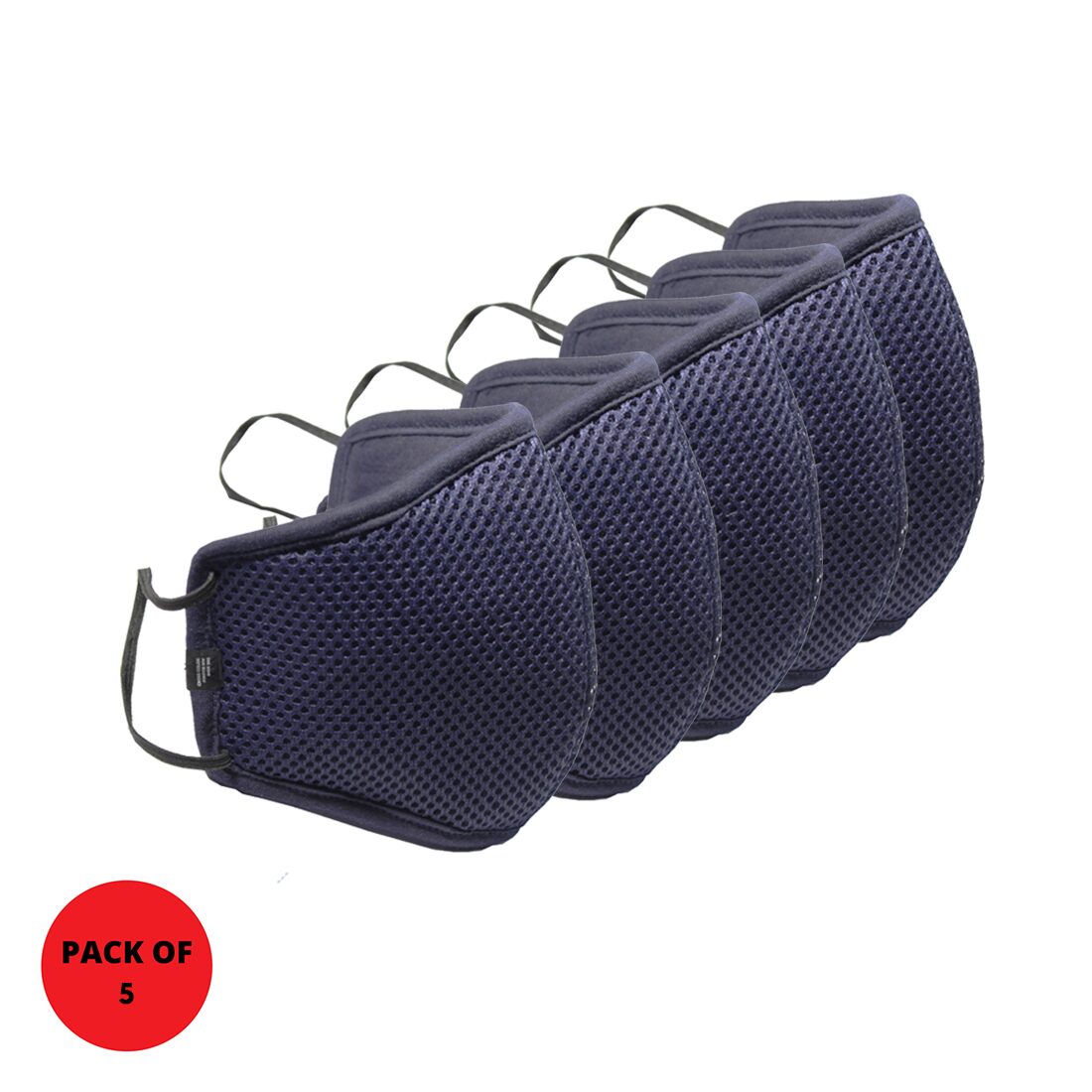 

Cross Color Navy Blue Face Mask Pack Of 5