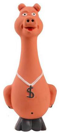

Crunchy Munchy Squeaky Latex Pet Toy Standing Pig 1 pc