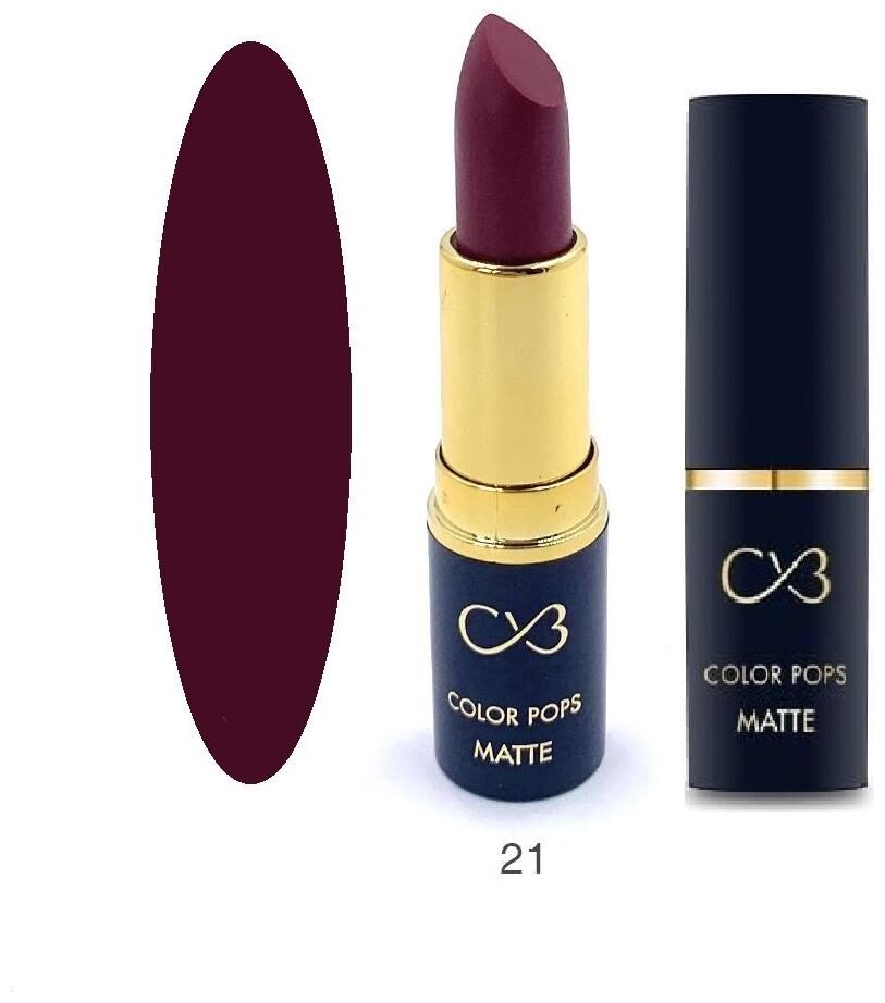 

CVB Matte Lipsticks 3 g Shade 21 (Pack of 1) Purple