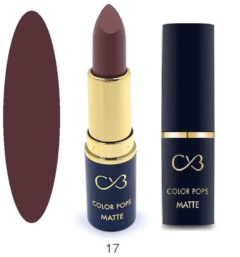 

CVB Matte Lipsticks 3 g Shade 17 (Pack of 1) Brown