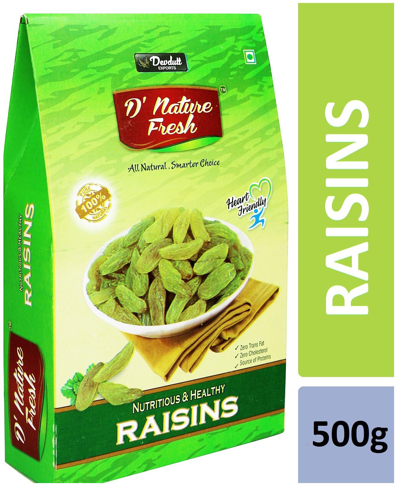 

D nature Fresh Indian Green Raisins 500g