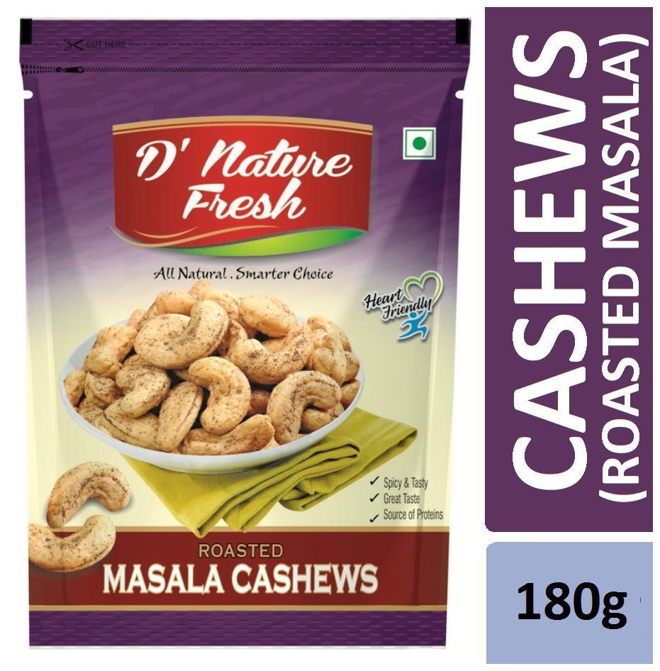 

D nature Fresh Roasted Masala Black Pepper Cashews 180g