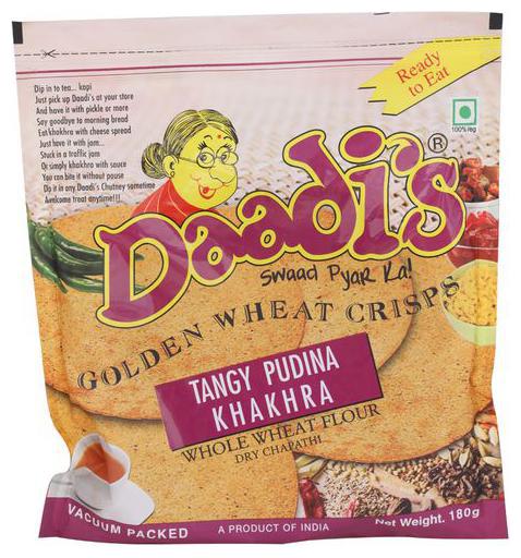 

Daadis Khakhra - Tangy Pudina 180 g