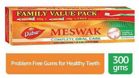 

Dabur Meswak Toothpaste With Toothbrush (Family Pack) 300 g