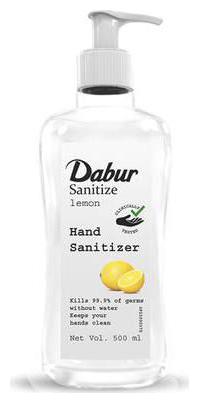 

Dabur Sanitize Hand Sanitizer - 60 Alcohol Based Sanitizer Lemon 500ml