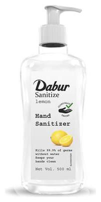 

Dabur Sanitize Hand Sanitizer - 60 Alcohol Based Sanitizer Lemon 500ml