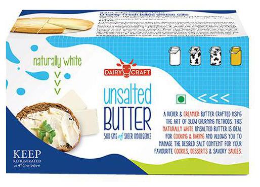 

Dairy Craft Butter Unsalted Naturally White 500 Gm