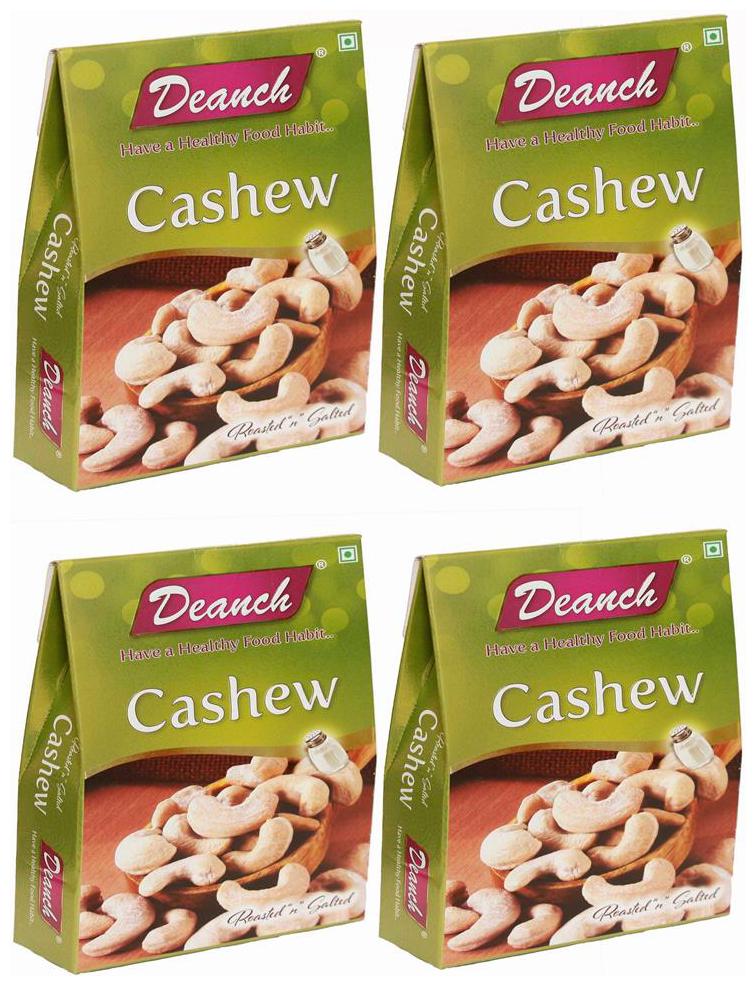 

Deanch Roasted and Salted Premium Cashew Nuts (Pack Of 4 250g Each)