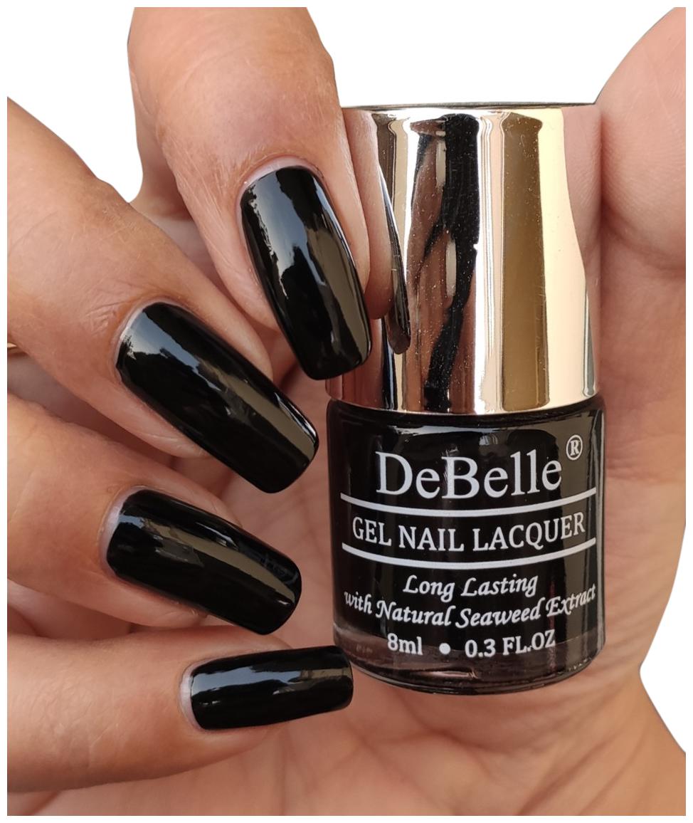 

DeBelle Gel Nail Lacquer Glossy Black - Luxe Noir (8 ml)