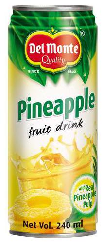 

Del Monte Fruit Drink - Pineapple with Real Pineapple Pulp 240 ml