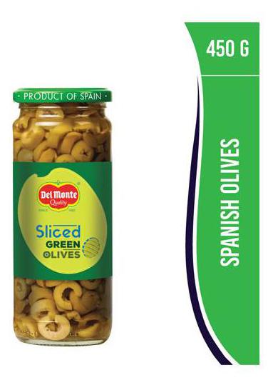 

Del Monte Green Olives Sliced 450 g