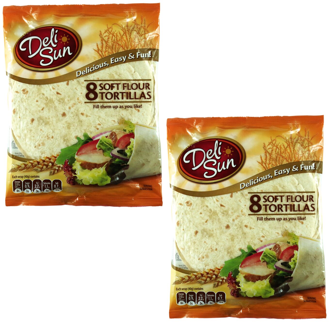 

Delisun Soft Flour Tortillas Wraps Small 360g ( Pack of 2)