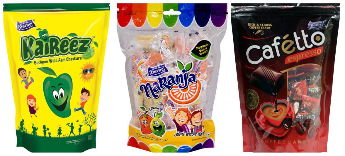 

Derby Kaireez Naranja Cafetto mix Fruit Candy candy Chocolate Toffee Pack For Family and Friends 215g x 2 and 190g x 1(Pack of 3)