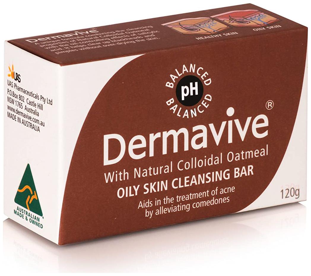 

Dermavive Oily Skin Cleansing Bar - 120 g (Pack of 1)