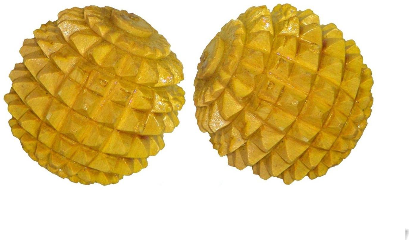 

Desi Karigar Wooden Hand Foot Pointed Acupressure Ball Massager Set Of 2 pcs