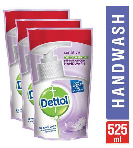 

Dettol Hand Wash Liquid Refill - Sensitive 175 ml (Pack Of 3)