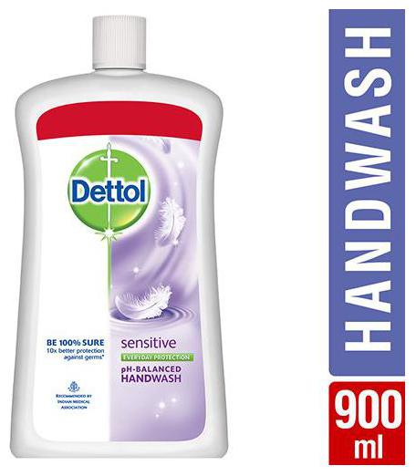 

Dettol Liquid Handwash - Ph Balanced Germ Protection Refill Jar Sensitive 900 ml