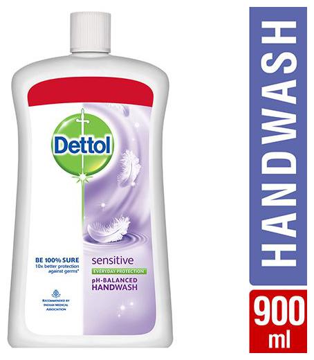 

Dettol Liquid Handwash - Ph Balanced Germ Protection Refill Jar Sensitive 900 ml