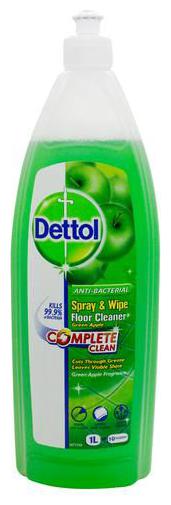 

Dettol Spray Wipe Floor Cleaner Green Apple 1 L