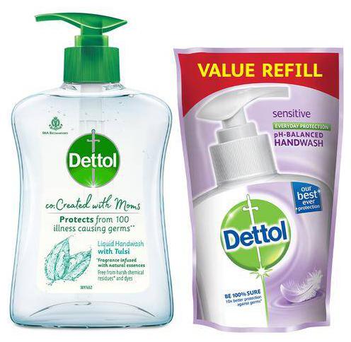 

Dettol Tulsi Handwash - Co-Created With Moms (Pump 200 ml Refill 175 ml )