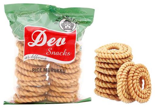 

Dev Snacks Rice Murukku 225 g