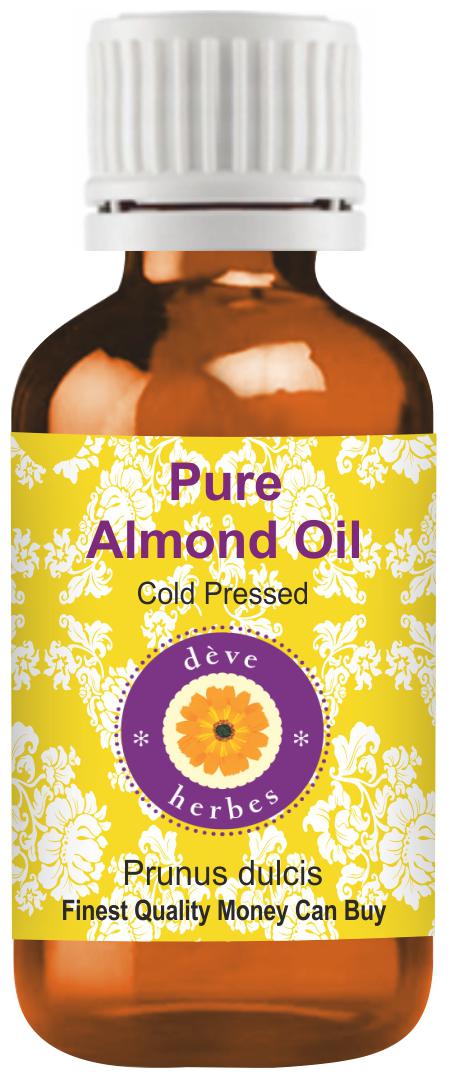 

Deve Herbes Pure Almond Oil (Prunus dulcis) Natural Premium Grade Cold Pressed for Skin Hair 100ml