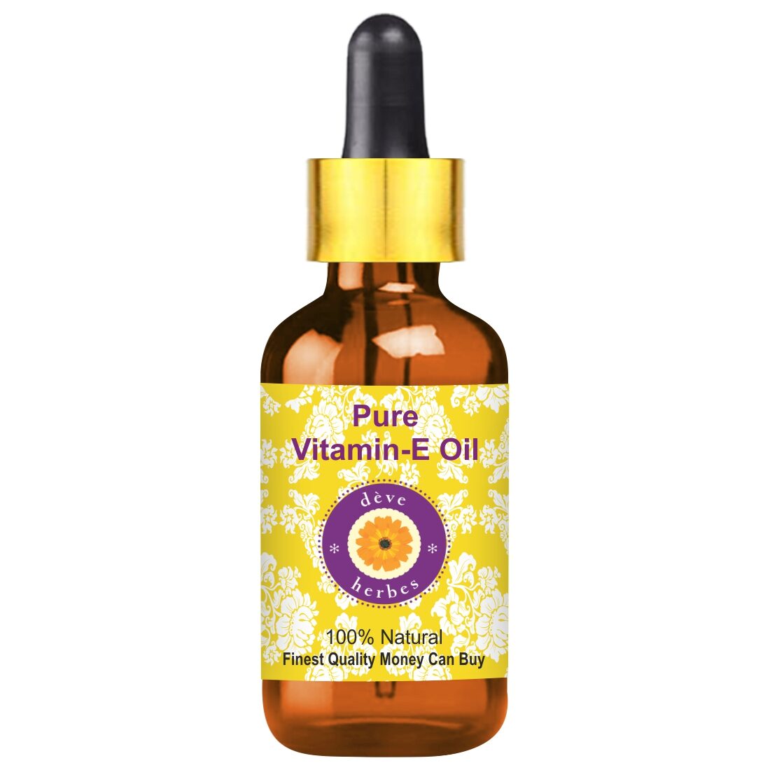 

Deve Herbes Vitamin E Oil with Glass Dropper Natural Premium Grade for Skin Hair and Personal Care 15ml