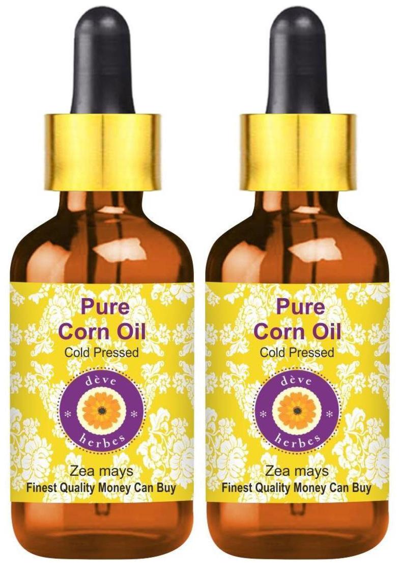 

Deve Herbes Pure Corn Carrier Oil (zea mays) with Glass Dropper Natural Premium Grade Cold Pressed for Personal Care 100 ml ( Pack of 2 )