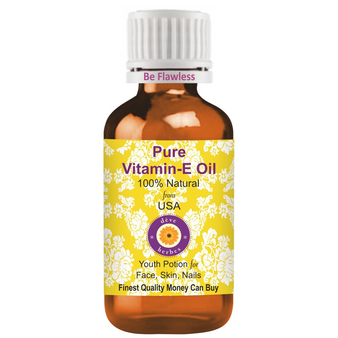 

Deve Herbes Vitamin E Oil Natural Premium Grade for Skin Hair and Personal Care 15ml