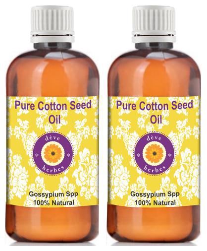 

Deve Herbes Pure Cotton Seed Oil (Gossypium spp) 100 Natural Therapeutic Grade Cold Pressed ( Pack of Two)100ml 100ml