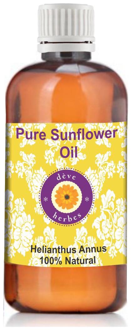 

Deve Herbes Pure Sunflower Oil (Helianthus annuus) 100 Natural Therapeutic Grade Cold Pressed 100ml