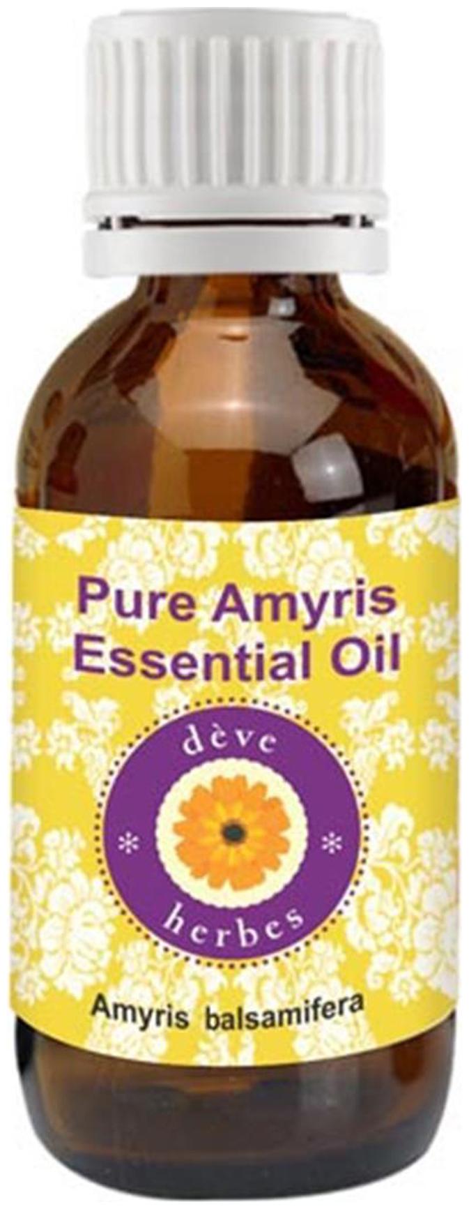 

Deve Herbes Pure Amyris Essential Oil (Amyris balsamifera) 100 Natural Therapeutic Grade Steam Distilled 30ml