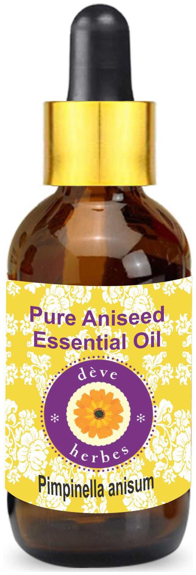 

Deve Herbes Pure Aniseed Essential Oil (Pimpinella anisum) with Glass Dropper 100 Natural Therapeutic Grade Steam Distilled 15ml