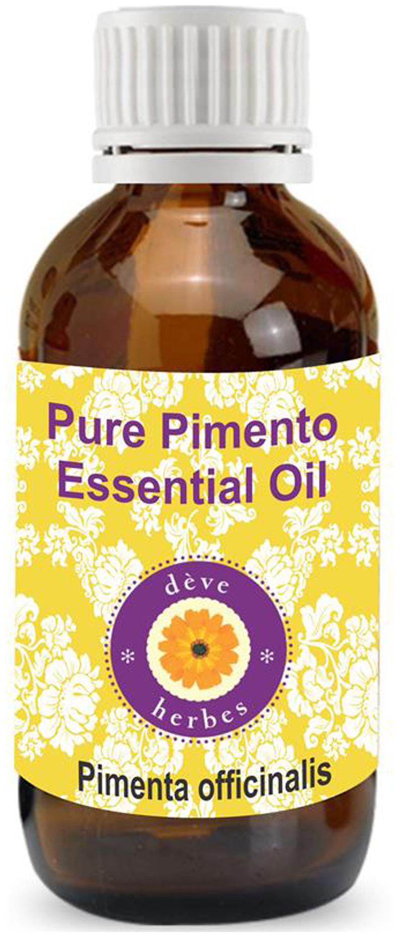 

Deve Herbes Pure Pimento Essential Oil (Pimenta officinalis) 100 Natural Therapeutic Grade Steam Distilled 50ml