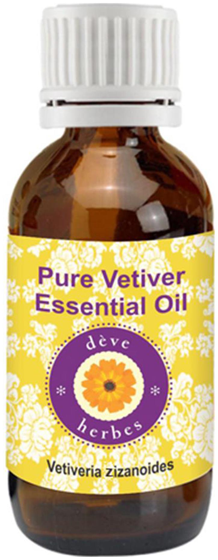 

Deve Herbes Pure Vetiver Essential Oil (Vetiveria zizanoides) 100 Natural Therapeutic Grade Steam Distilled 50ml