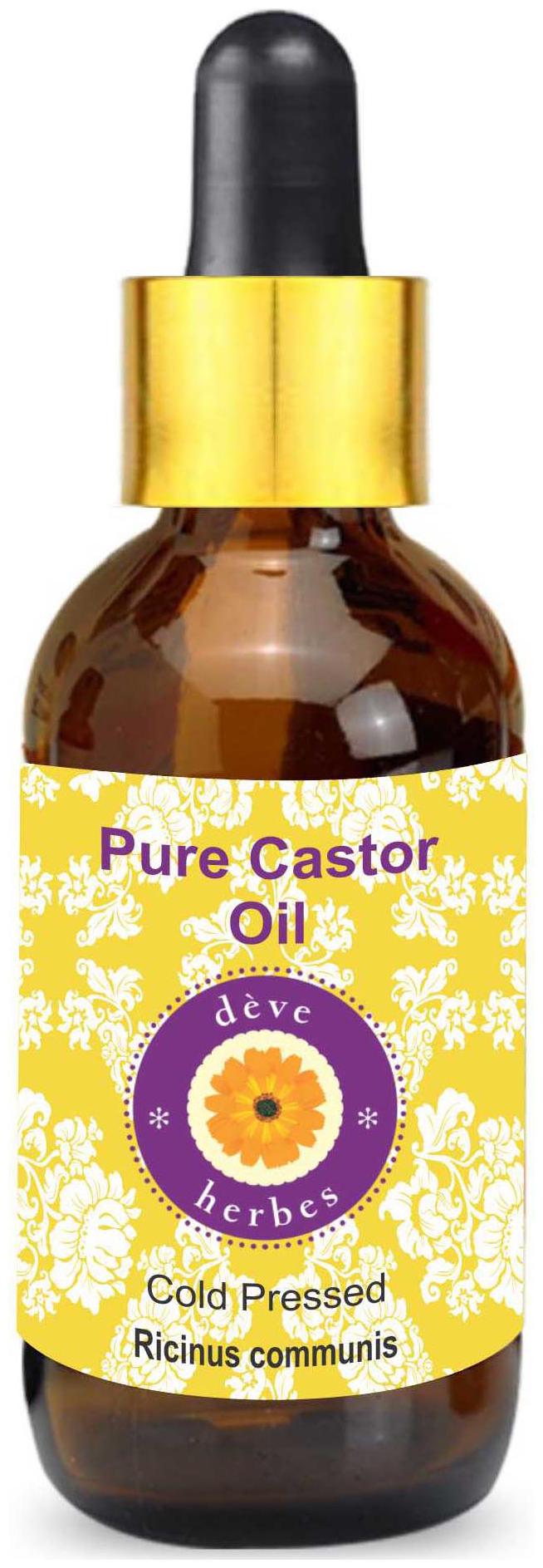

Deve Herbes Pure Castor Oil (Ricinus communis) with Glass Dropper 100 Natural Therapeutic Grade Cold Pressed 50ml
