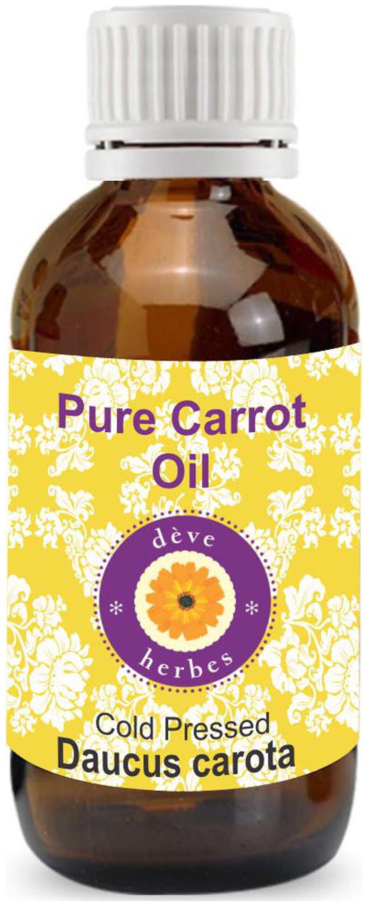 

Deve Herbes Pure Carrot Oil (Daucus carota) 100 Natural Therapeutic Grade Cold Pressed 50ml