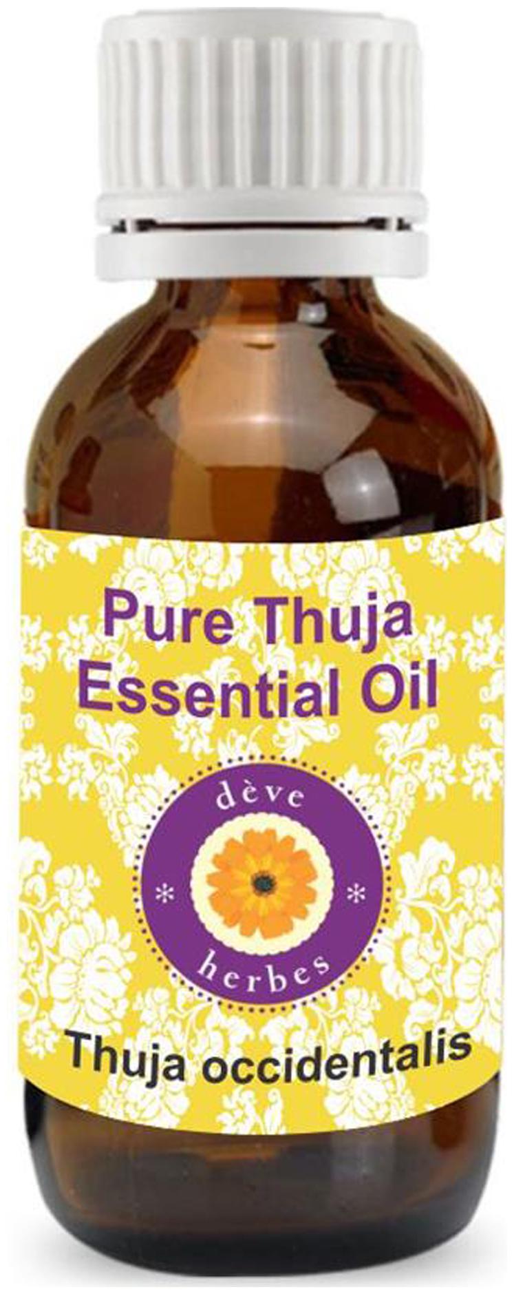 

Deve Herbes Pure Thuja Essential Oil (Thuja occidentalis) 100 Natural Therapeutic Grade Steam Distilled 50ml