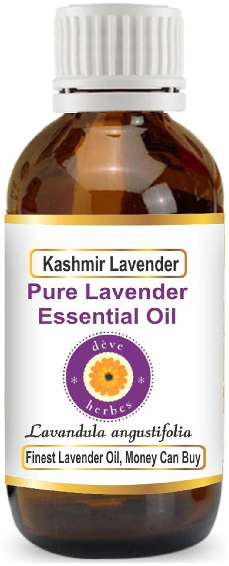 

Deve Herbes Pure Kashmir Lavender Essential Oil (Lavandula angustifolia) 100 Natural Therapeutic Grade Steam Distilled Finest Lavender Oil Money Can Buy 100ml