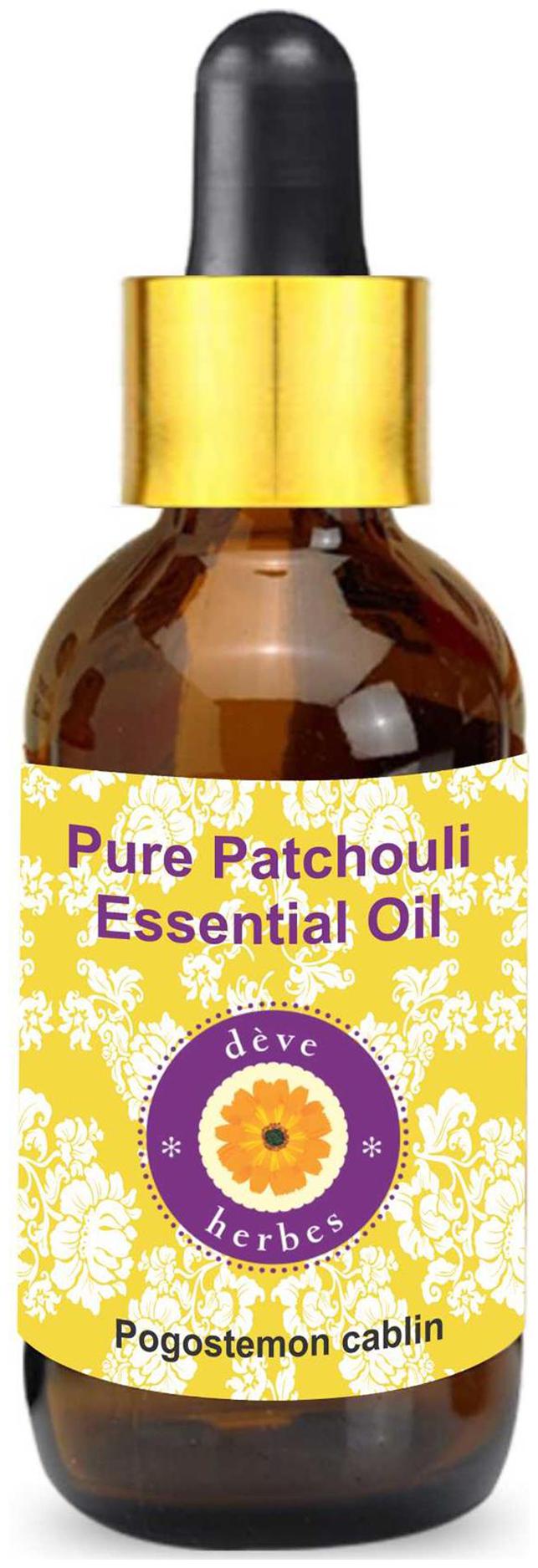 

Deve Herbes Pure Patchouli Essential Oil (Pogostemon cablin) with Glass Dropper 100 Natural Therapeutic Grade Steam Distilled 10ml