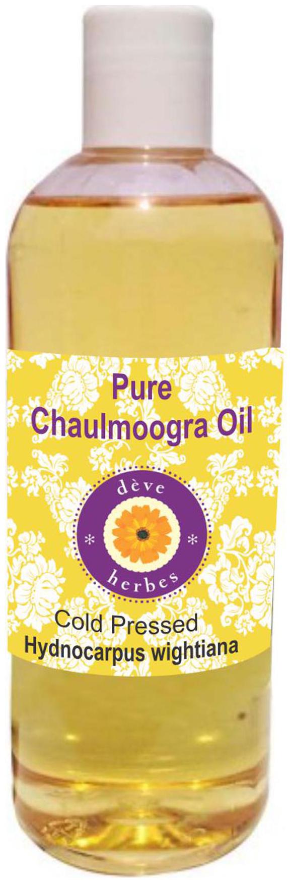 

Deve Herbes Pure Chaulmoogra Oil (Hydnocarpus wightiana) 100 Natural Therapeutic Grade Cold Pressed 200ml