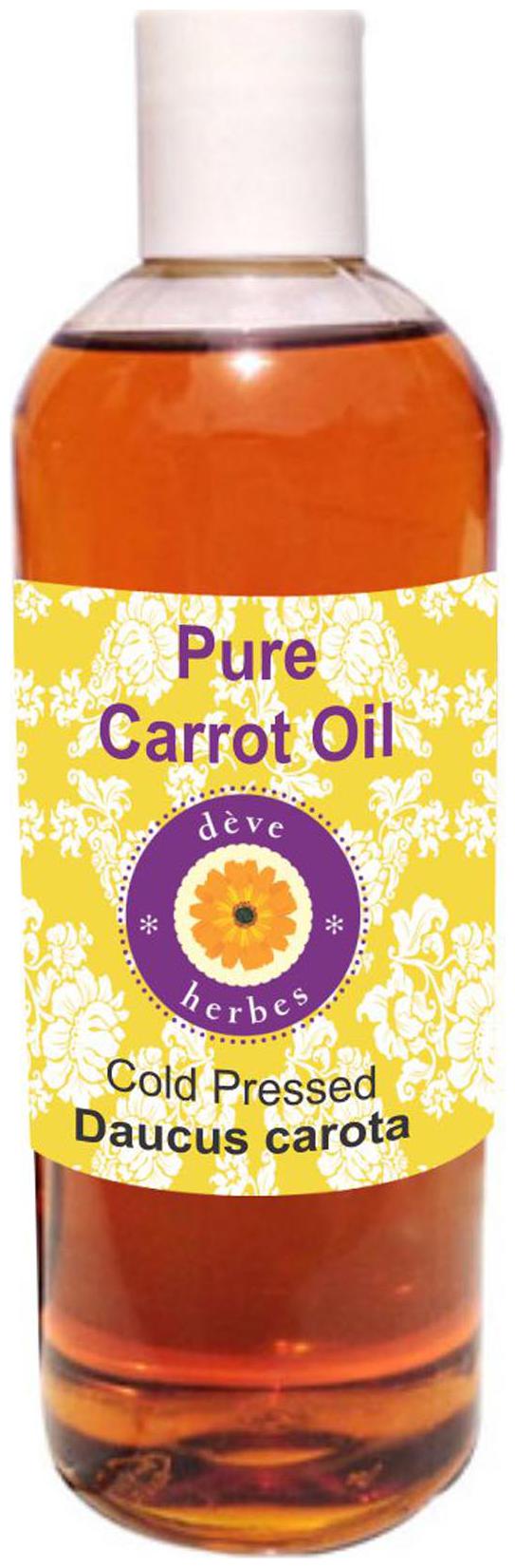 

Deve Herbes Pure Carrot Oil (Daucus carota) 100 Natural Therapeutic Grade Cold Pressed 200ml