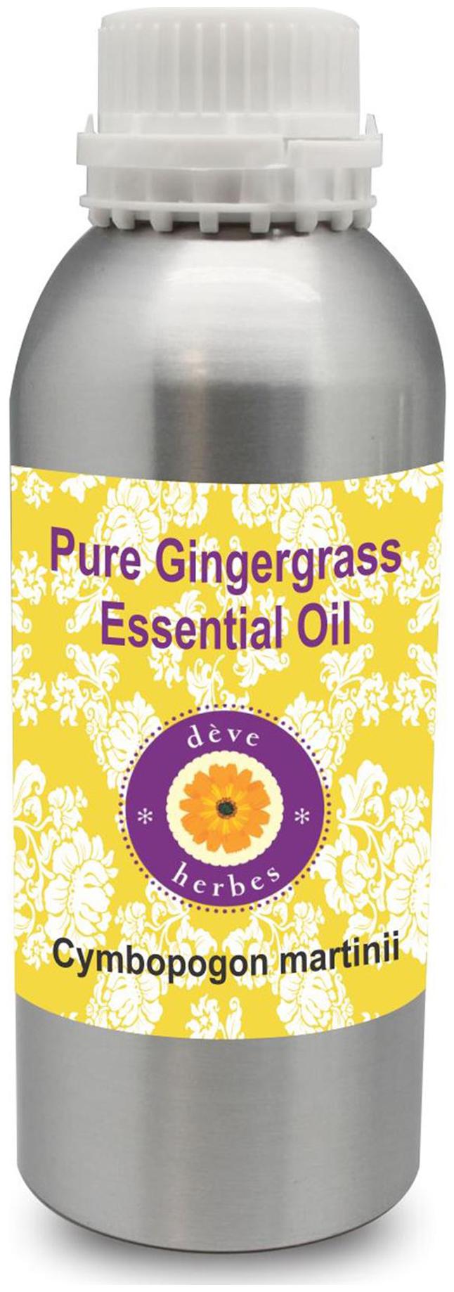 

Deve Herbes Pure Gingergrass Essential Oil (Cymbopogon martinii) 100 Natural Therapeutic Grade Steam Distilled 630ml