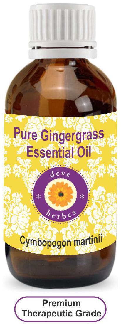 

Deve Herbes Pure Gingergrass Essential Oil (Cymbopogon martinii) 100 Natural Therapeutic Grade Steam Distilled 50ml