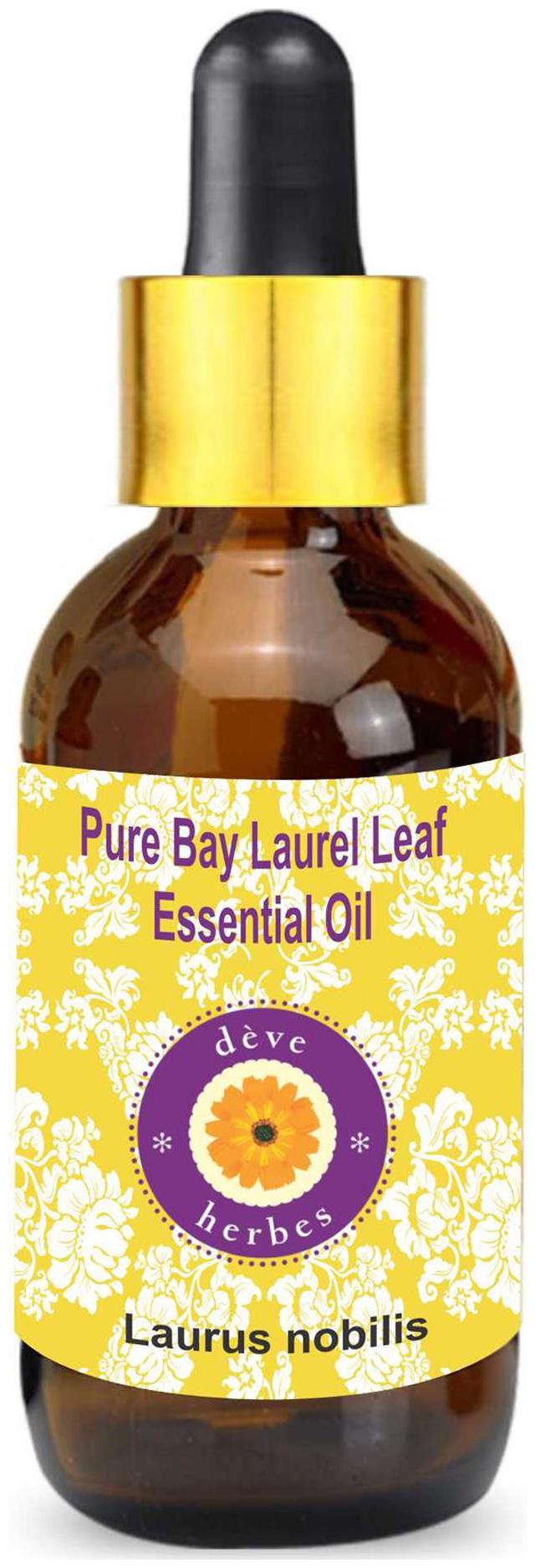 

Deve Herbes Pure Bay Laurel Leaf Essential Oil (Laurus nobilis) with Glass Dropper 100 Natural Therapeutic Grade Steam Distilled 10ml